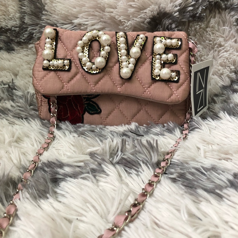 Gold rose.Crossbody purse